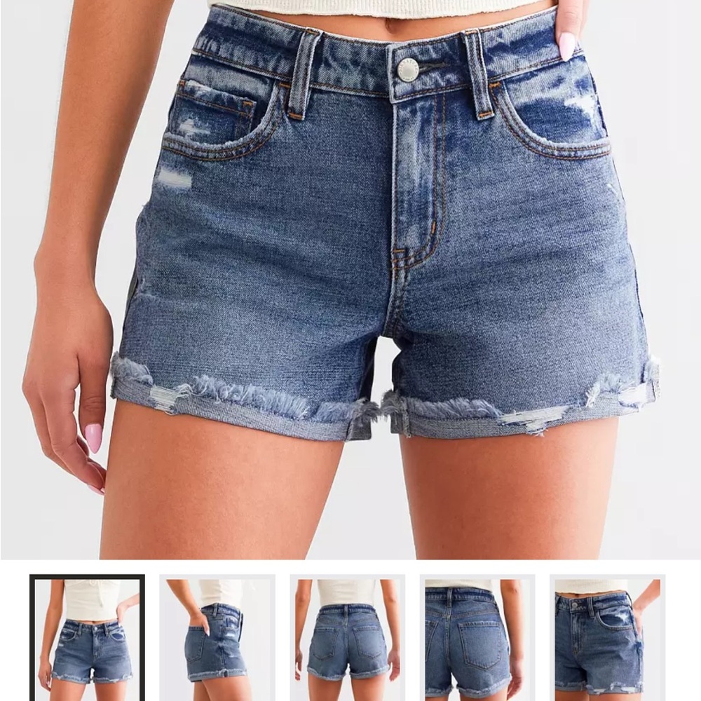 KANCAN Kurvy Mid-Rise Strech Shorts